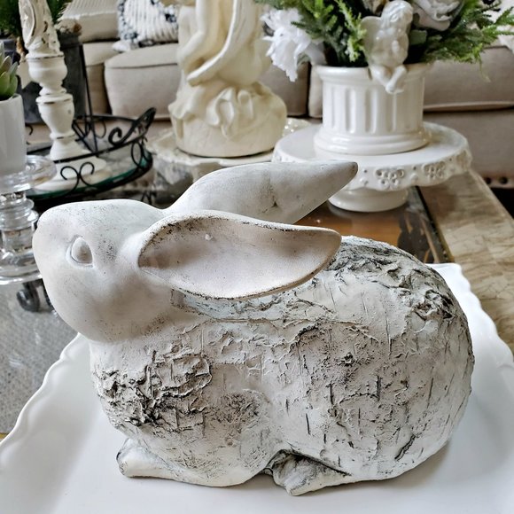 Boutique Other - CHIPPY Distressed RABBIT Statuary Cement STATUE